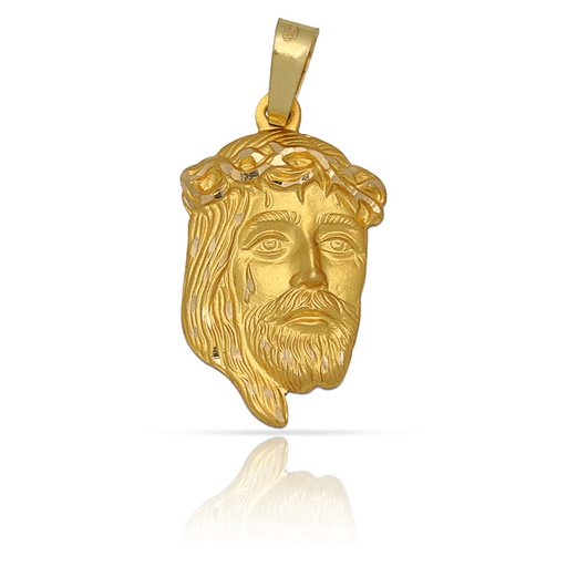 MEDALLA ORO 18KL CARA DE CRISTO - 15X25MM