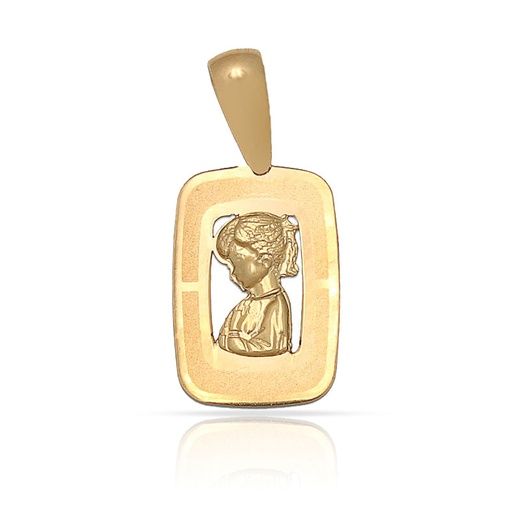 [M530] MEDALLA ORO 18KL VIRGEN NIÑA - 10X16MM