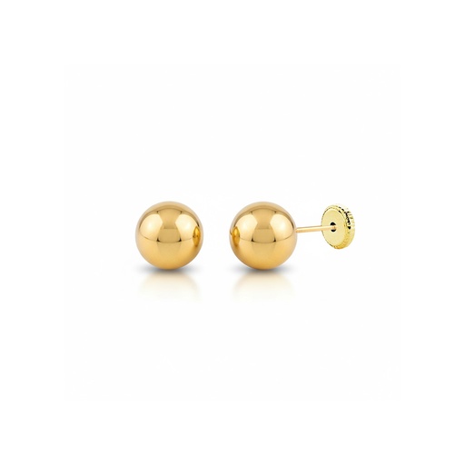 [P102] PENDIENTES ORO 18KL BOLA - 4MM