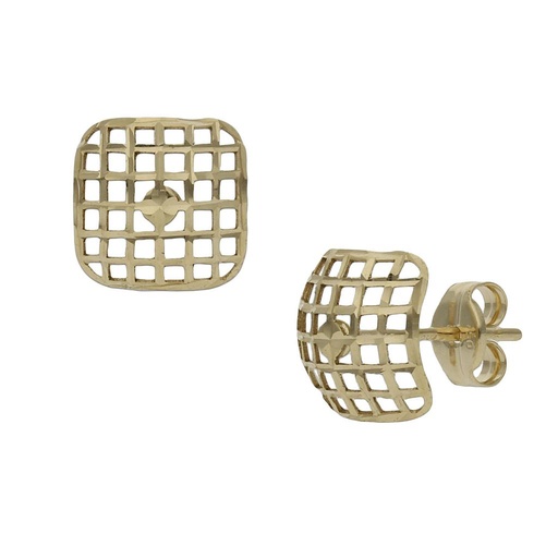 [P1143] PENDIENTES ORO 18KL CUADRADOS - 8MM