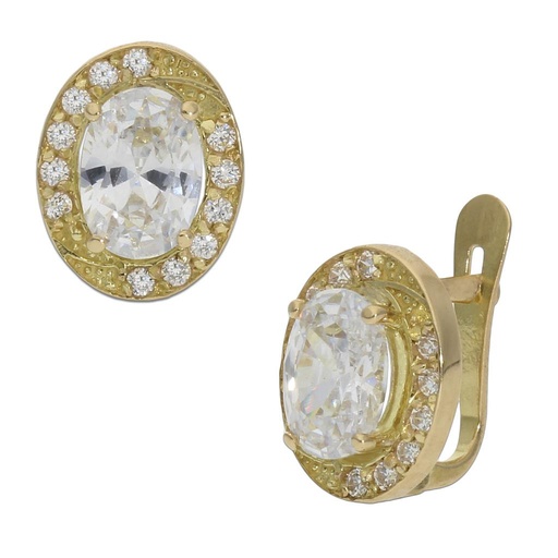 [P1315] PENDIENTES ORO 18KL CIRCONITAS