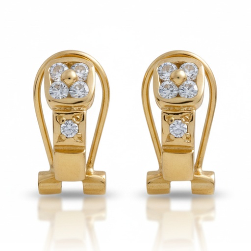 [P2100] PENDIENTES ORO 18KL CIRCONITAS