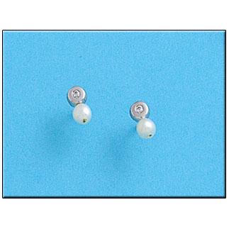[P212] PENDIENTES ORO BLANCO 18KL CIRCULO