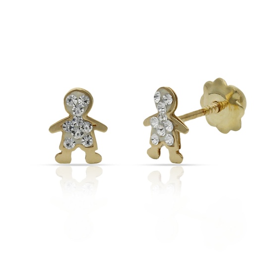 [P219] PENDIENTES ORO 18KL NIÑO PEQUEÑO