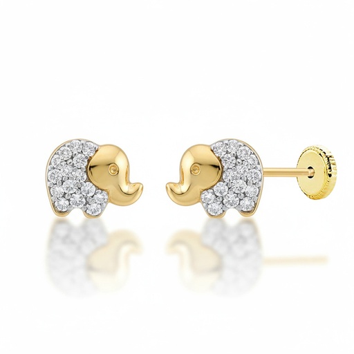 [P220] PENDIENTES ORO 18KL ELEFANTE
