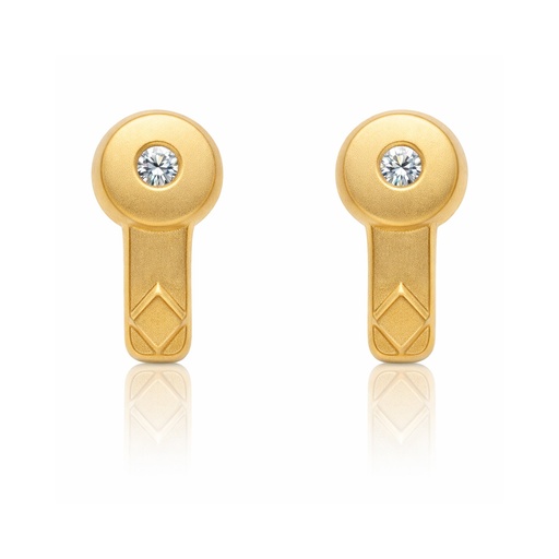 [P2285] PENDIENTES ORO 18KL CIRCONITAS
