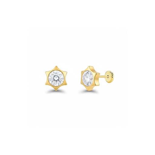 [P232] PENDIENTES ORO 18KL ESTRELLAS