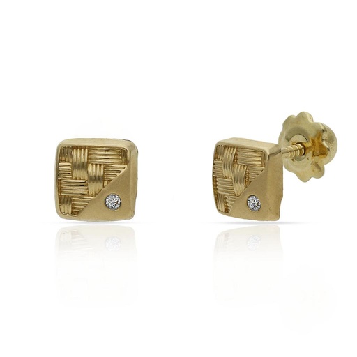 [P248] PENDIENTES ORO 18KL CUADRADOS
