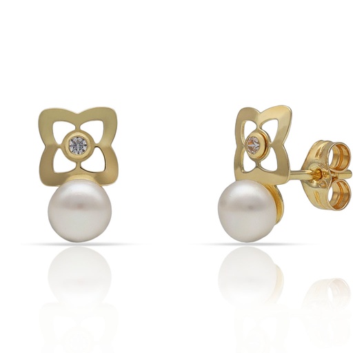 [P278] PENDIENTES ORO 18KL PERLAS