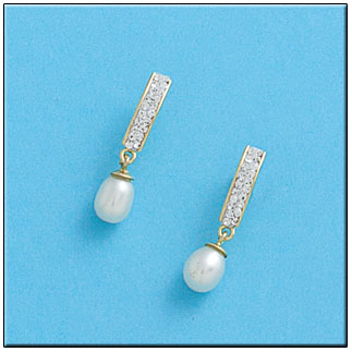 [P285] PENDIENTES ORO 18KL PERLAS