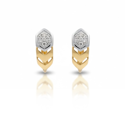 [P3079] PENDIENTES ORO 18KL CIRCONITAS