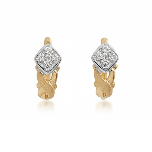 [P3080] PENDIENTES ORO 18KL CIRCONITAS