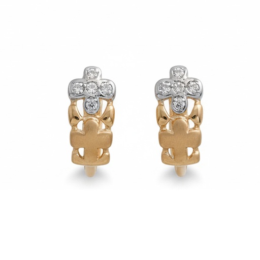 [P3083] PENDIENTES ORO 18KL CIRCONITAS