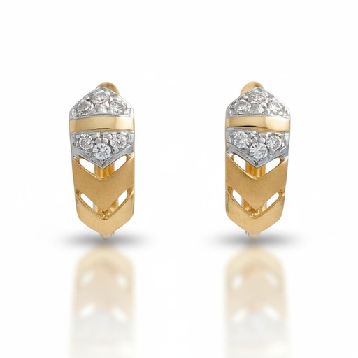 [P3088] PENDIENTES ORO 18KL CIRCONITAS