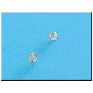 [P309] PENDIENTES ORO BLANCO 18KL