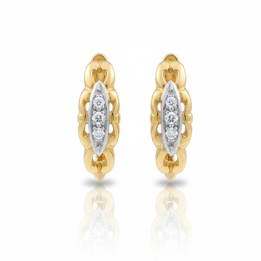 [P3091] PENDIENTES ORO 18KL CIRCONITAS