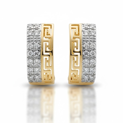 [P3119] PENDIENTES ORO 18KL CIRCONITAS