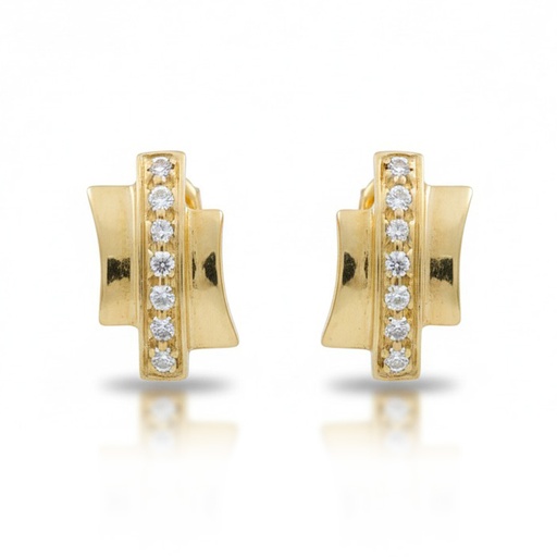 [P3125] PENDIENTES ORO 18KL CIRCONITAS