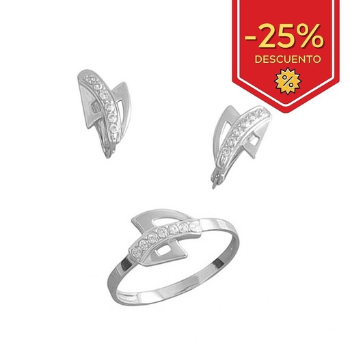 [P3127] PENDIENTES ORO BLANCO 18KL