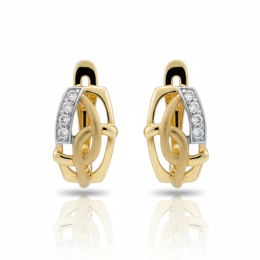 [P3145] PENDIENTES ORO 18KL CIRCONITAS