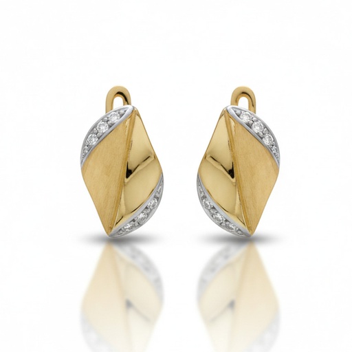 [P3147] PENDIENTES ORO 18KL CIRCONITAS