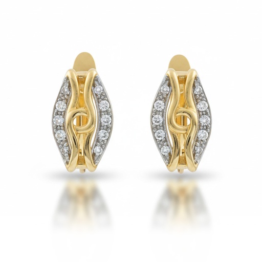 [P3152] PENDIENTES ORO 18KL CIRCONITAS