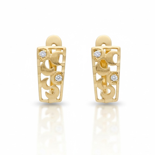[P3153] PENDIENTES ORO 18KL CIRCONITAS