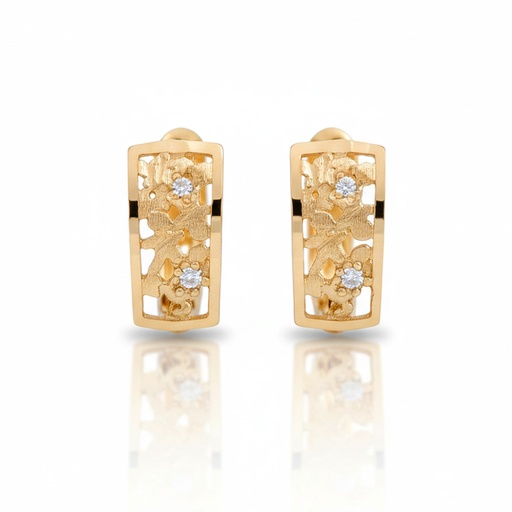 [P3154] PENDIENTES ORO 18KL CIRCONITAS