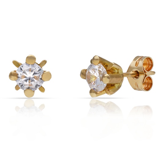 [P318] PENDIENTES ORO 18KL CIRCONITAS