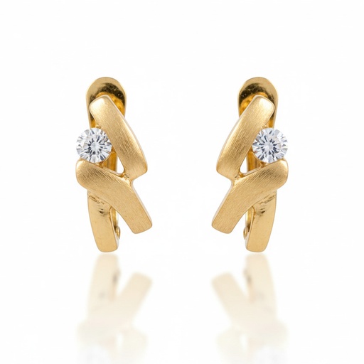 [P3195] PENDIENTES ORO 18KL CIRCONITAS