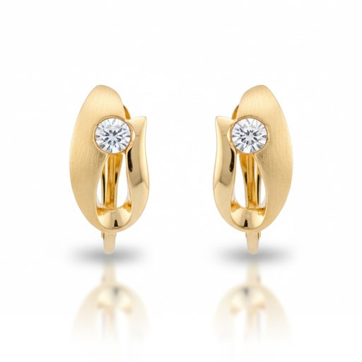 [P3196] PENDIENTES ORO 18KL CIRCONITAS