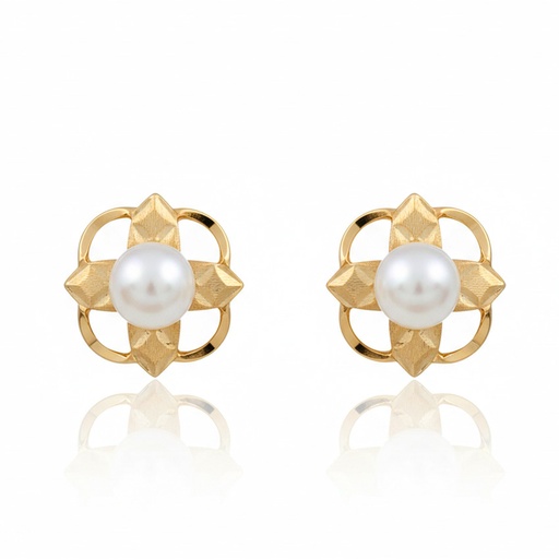 [P3201] PENDIENTES ORO 18KL P. CULTIVADAS