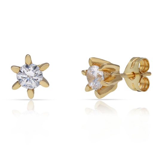 [P330] PENDIENTES ORO 18KL CIRCONITAS