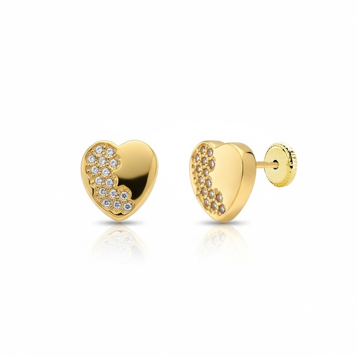 [P359] PENDIENTES ORO 18KL CORAZON