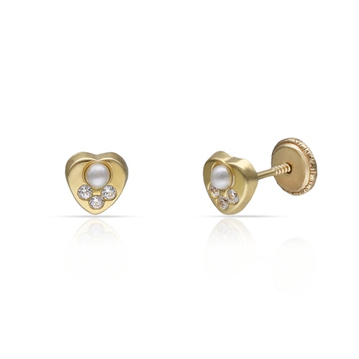 [P383] PENDIENTES ORO 18KL CORAZON