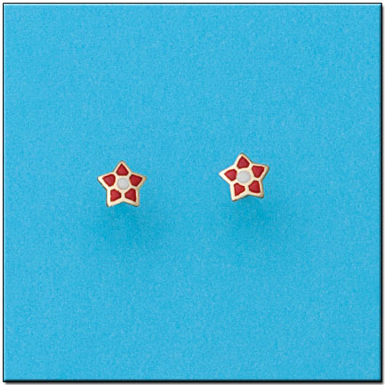 [P388] PENDIENTES ORO 18KL ESTRELLA