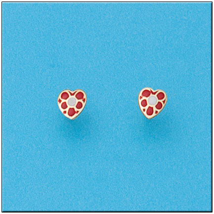 [P392] PENDIENTES ORO 18KL CORAZON