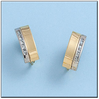 [P419] PENDIENTES ORO 18KL CIRCONITAS