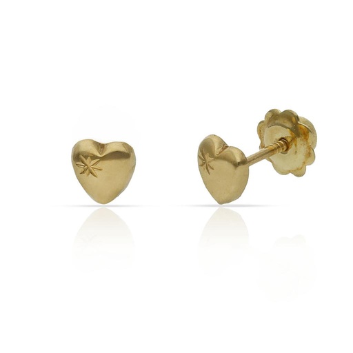[P436] PENDIENTES ORO 18KL CORAZON