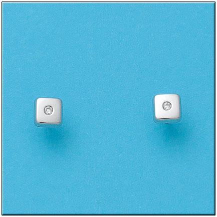[P487] PENDIENTES ORO 18KL CUADRADOS