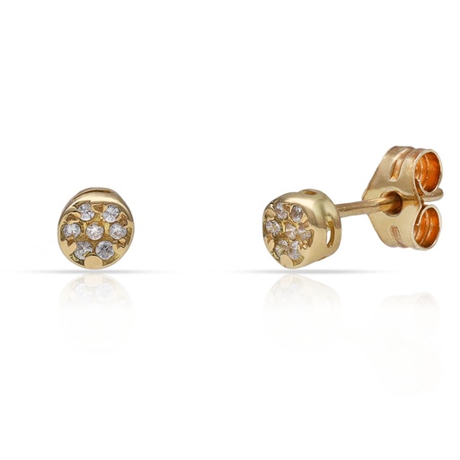 [P518] PENDIENTES ORO 18KL REDONDOS 4MM