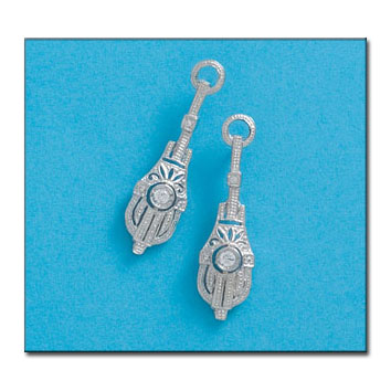[P5850] PENDIENTES ORO BLANCO 18KL CIRCONITAS