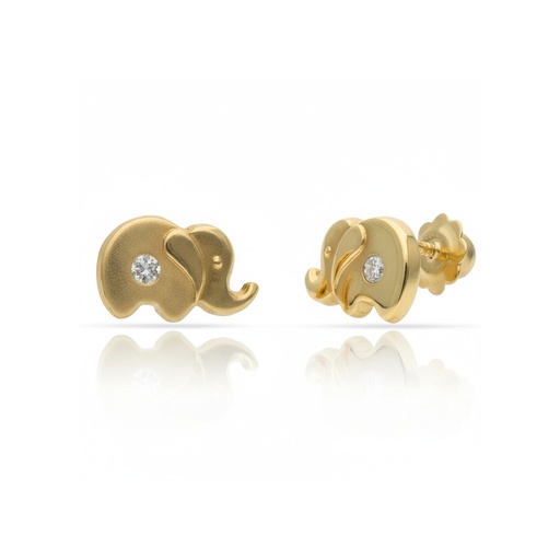 [P5999] PENDIENTES ORO 18KL ELEFANTE - 7x4.50MM