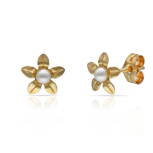 [P6006] PENDIENTES ORO 18KL FLOR