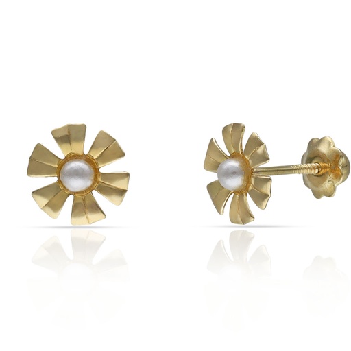 [P6008] PENDIENTES EN ORO DE 18KL FLOR