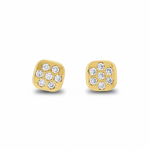 [P6013] PENDIENTES ORO 18KL CIRCONITAS