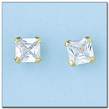 [P6076] PENDIENTES ORO 18KL - 7X7