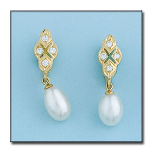 [P6097] PENDIENTES ORO 18KL PERLAS CULTIVADAS