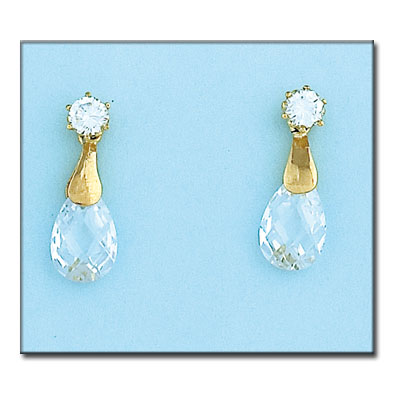 [P6160] PENDIENTES ORO 18KL CIRCONITAS