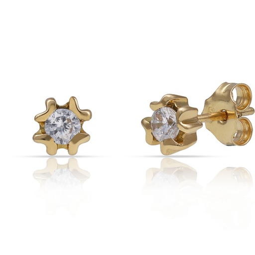 [P638] PENDIENTES ORO 18KL CIRCONITAS